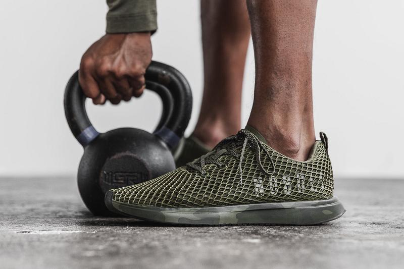 Nobull Dark Forest Mesh Runner Men's Running Shoes Olive | USA Y1162X